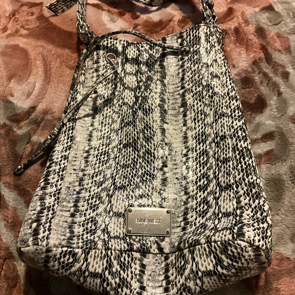 Nine West Snake Print Shoulder Bag